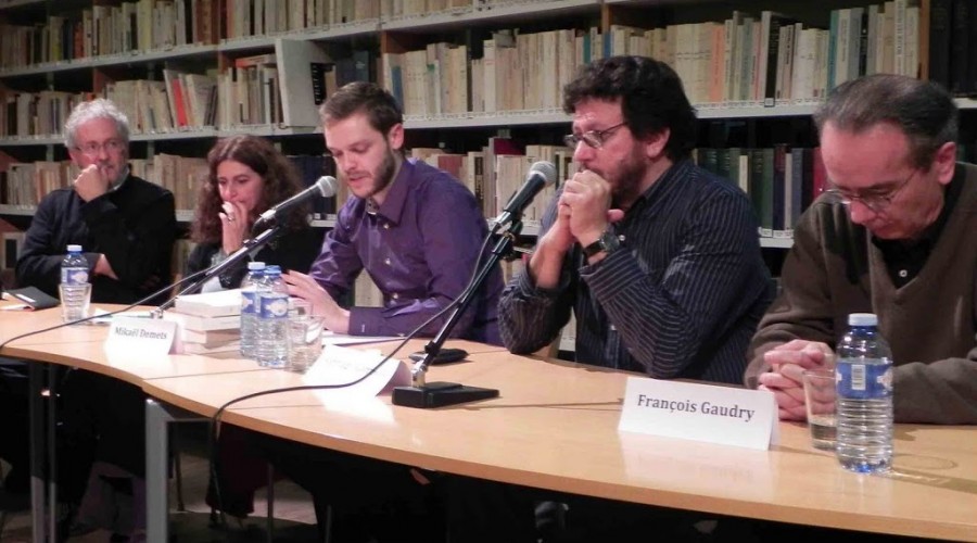 Les Belles Étrangères Colombie avec Santiago Gamboa et Héctor Abad Faciolince et leurs traducteurs François Gaudry et Anne Proenza, présentés par Mikaël Demets