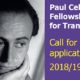 Bourses de traduction Paul Celan 2018/19 : appel à candidatures