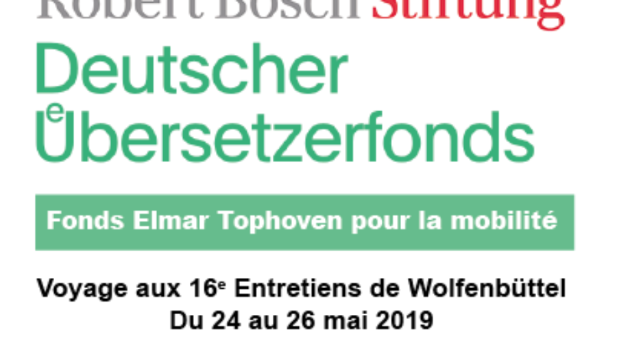 Appel à candidatures pour un voyage aux 16es Entretiens de  Wolfenbüttel (du 24 au 26 Mai 2019)